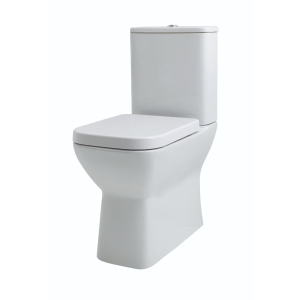 Brooklyn Rimless Comfort Height Close Coupled Pan, Cistern & Seat