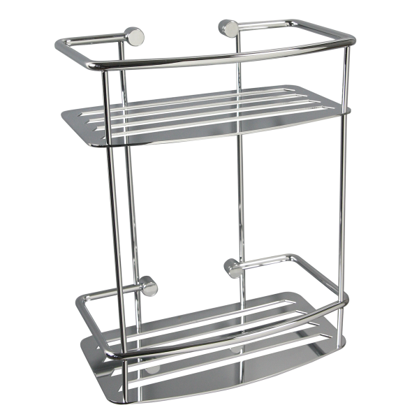D Shaped 2 Tier Shower Basket (871C W250 x H310 x D120mm)