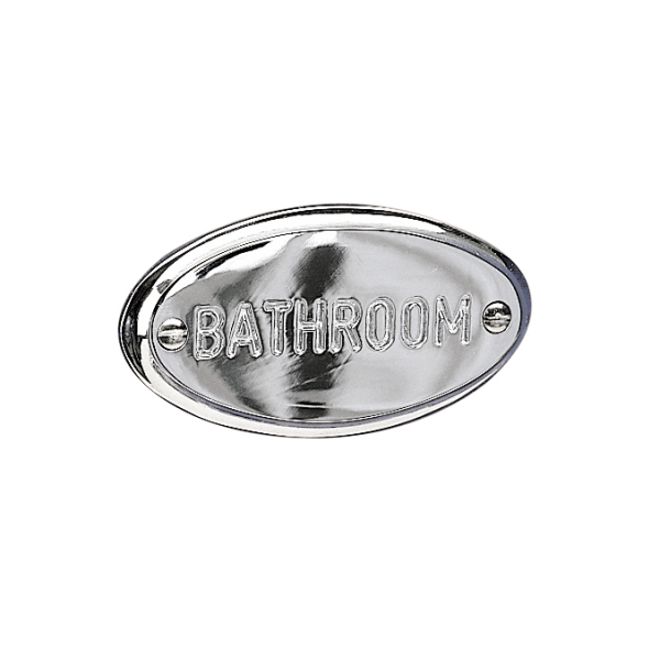 Stockholm Bathroom Chrome Sign 723C (W80 x H45mm)