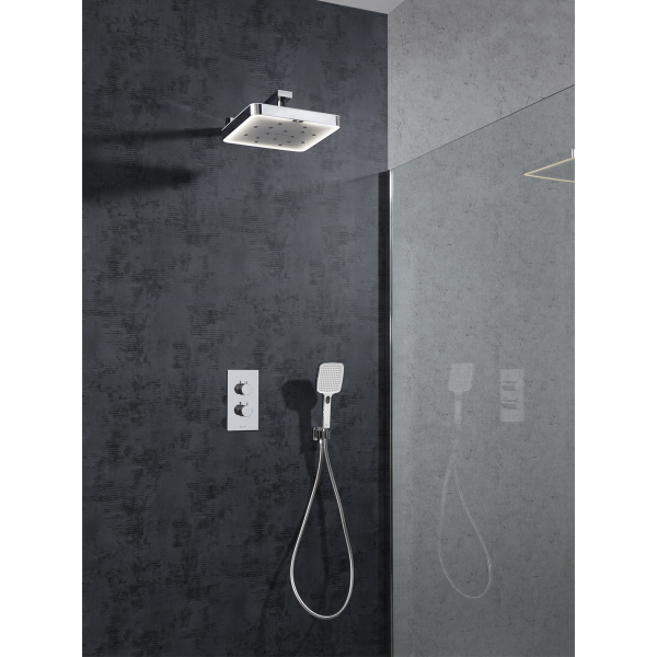 BubbleSpa Concealed Air Powered Technology Mixer Wall Arm Shower System