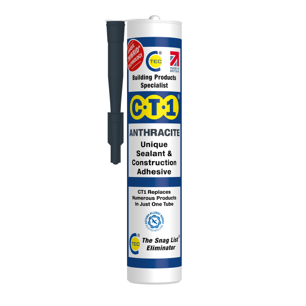 CT1 Tribrid Anthracite Sealant & Construction Adhesive (290 ml)