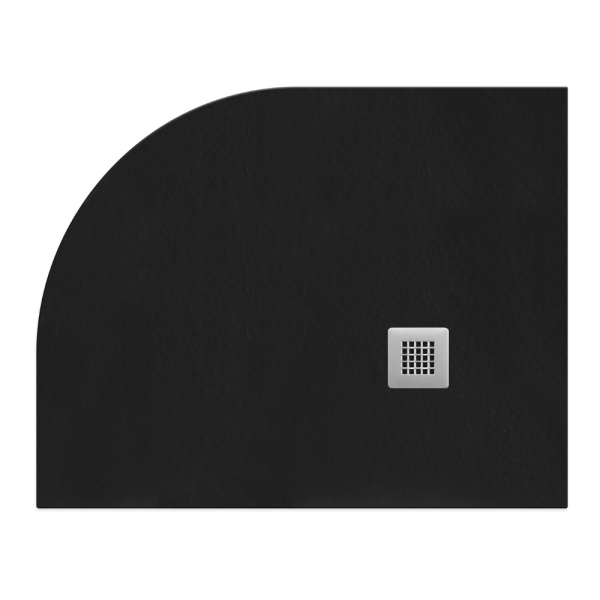 Gemstone Graphite Black 900mm Quadrant Tray - Square Waste