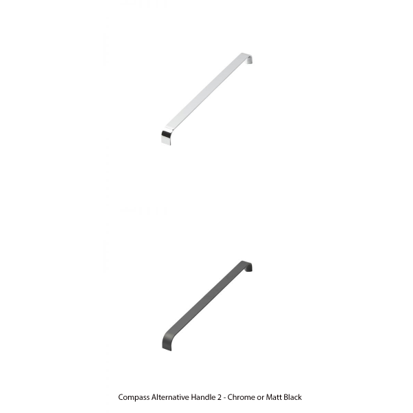 Compass Alternative 160mm Handle Option 2 - Chrome & Matt Black
