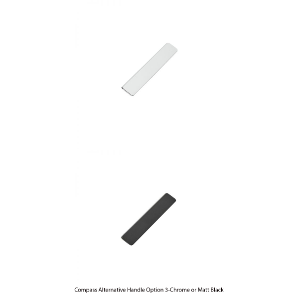Compass Alternative 160mm Handle Option 3 - Chrome & Matt Black