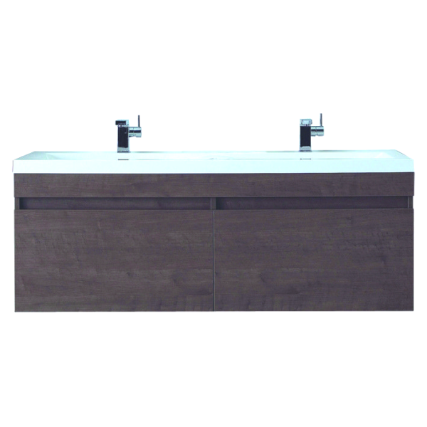 Himalaya 1400 Walnut Wall Hung Unit & Double Basin