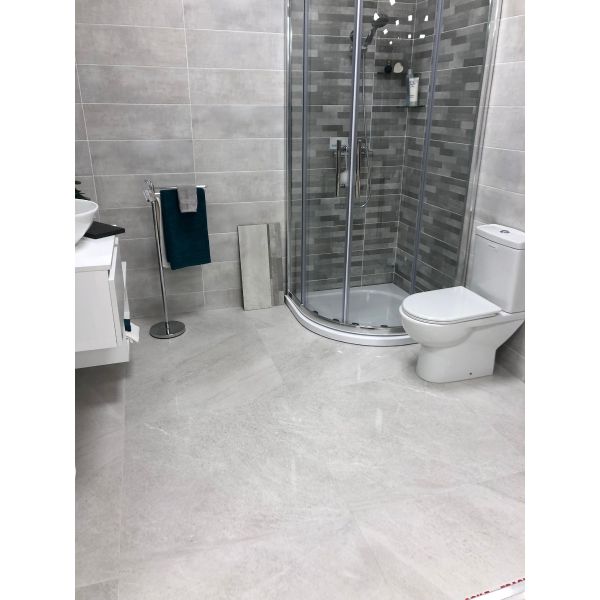 Lily Ice Grey 600 x 600 Porcelain Tile Lappato Finish (Price Per Box 1.08m2 / 3 Tiles)