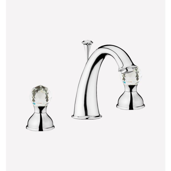 Karen 3 Hole Chrome Crystal Basin Mixer