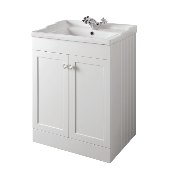 Kylemore 600mm Matt White Unit & Basin