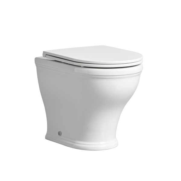 Lansdown Rimless Back to Wall Pan & Soft Close Seat