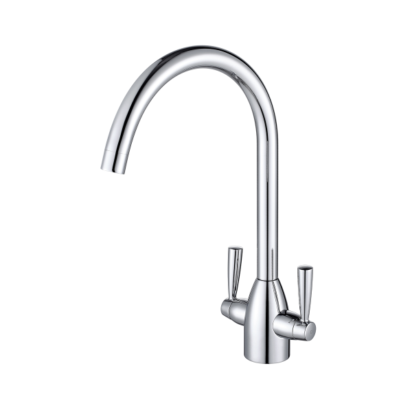 Lily A Modern Dual Lever Mono Kitchen Sink Mixer