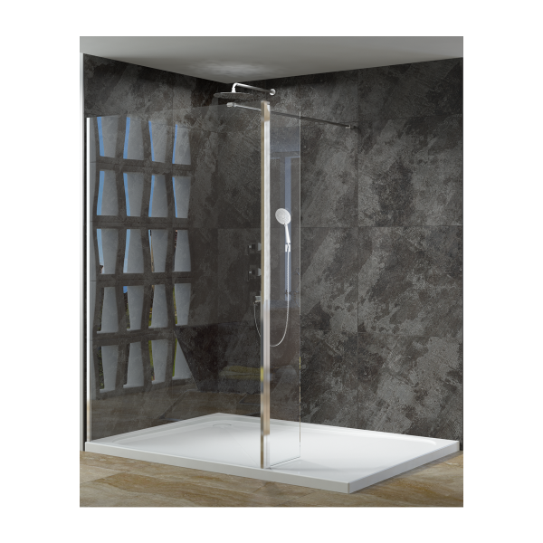 Lily Casa 8mm Chrome Wetroom Panels 1900mm High 