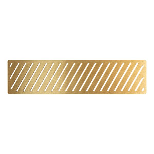 Linear Tray Waste Cover – Brushed Brass
