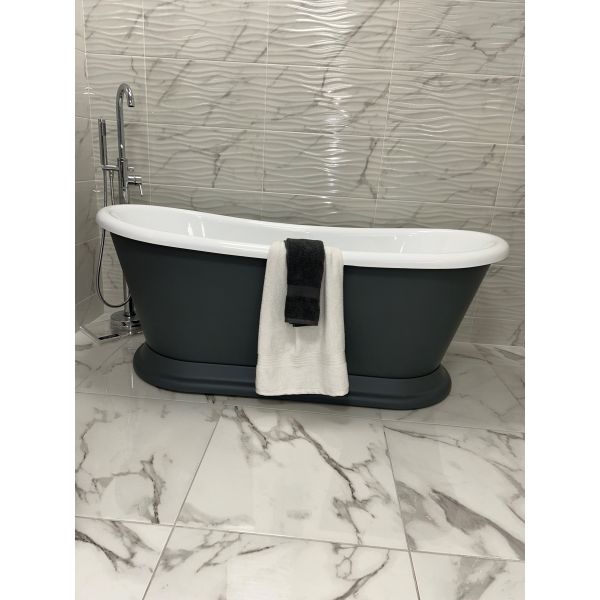 Harrogate Mayflower Free Standing Bath Spa Grey 1700x750