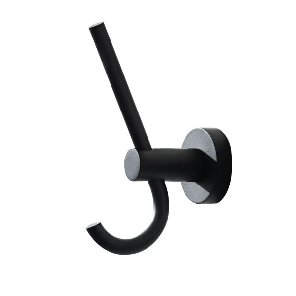 Bond Black Double Robe Hook (H135 x D85mm)