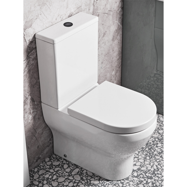 Micra Evo Fully Back To Wall Rimless Toilet with Soft Close Seat
