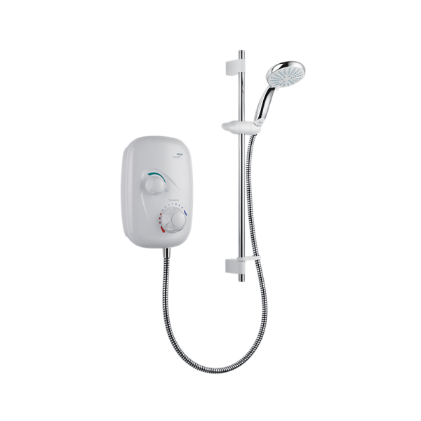 Mira Event XS Chrome / White Thermostatic Power Shower