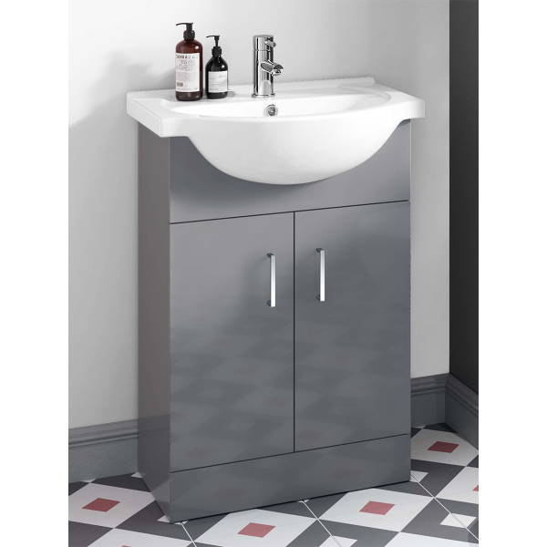 Move 550mm Gloss Light Grey Floor Standing Unit