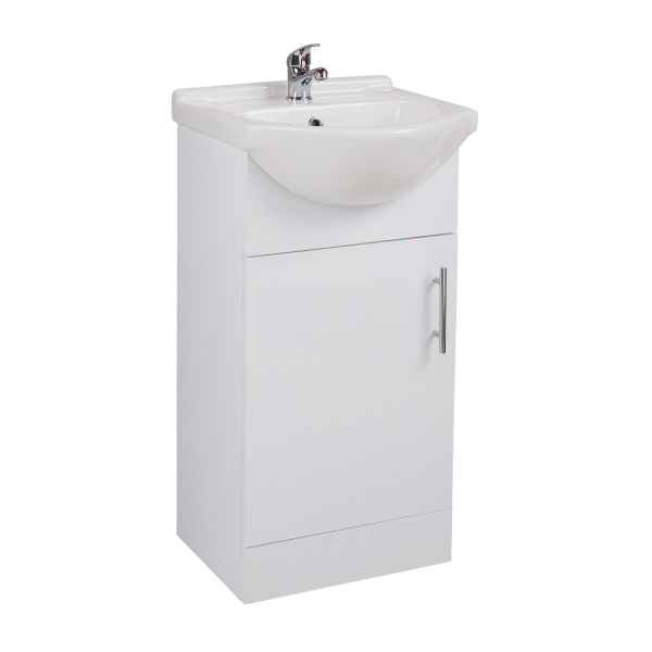 Move White 450mm 1 Door Unit with Basin 