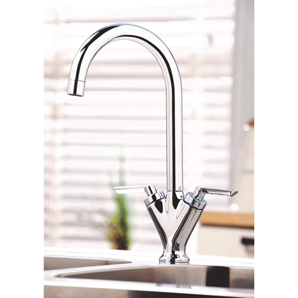 Olicana Dual Lever Mono Kitchen Sink Mixer