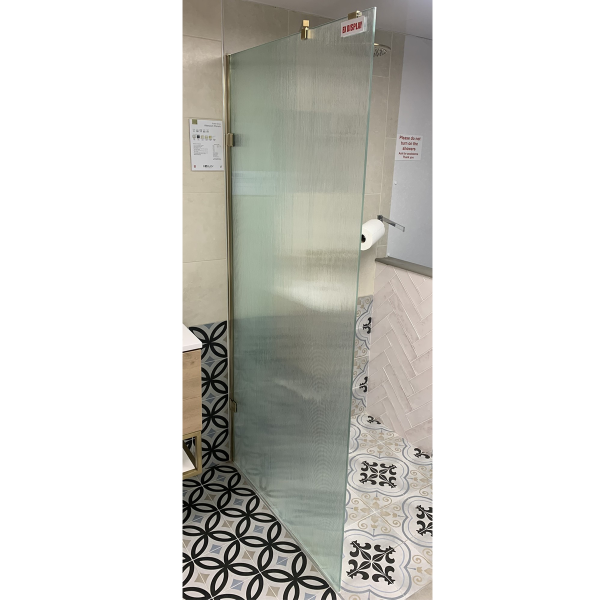 Roman Liberty Brushed Brass 1000mm Fluted Wetroom Panel (Ex. Display)