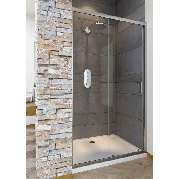 Lily Casa Chrome Single Sliding Doors