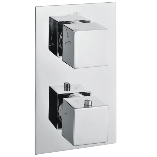 Square Concealed Shower Valve 3 Way Diverter 