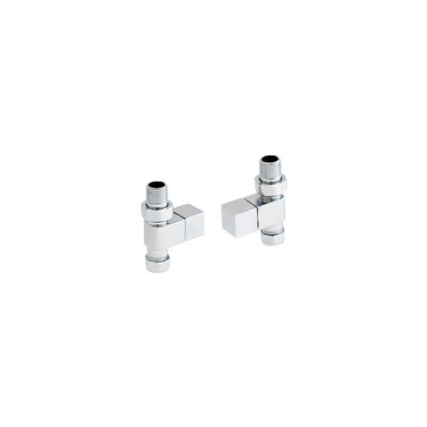 Straight Square Head Radiator Valve Set 