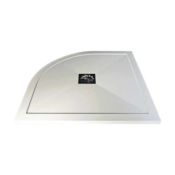 25mm Ultra-Slim 900mm x 900mm Quadrant White Tray & Waste