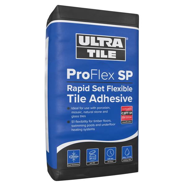 UltraTile ProFlex Rapid Set SP Tile Adhesive - Grey (20 kg)