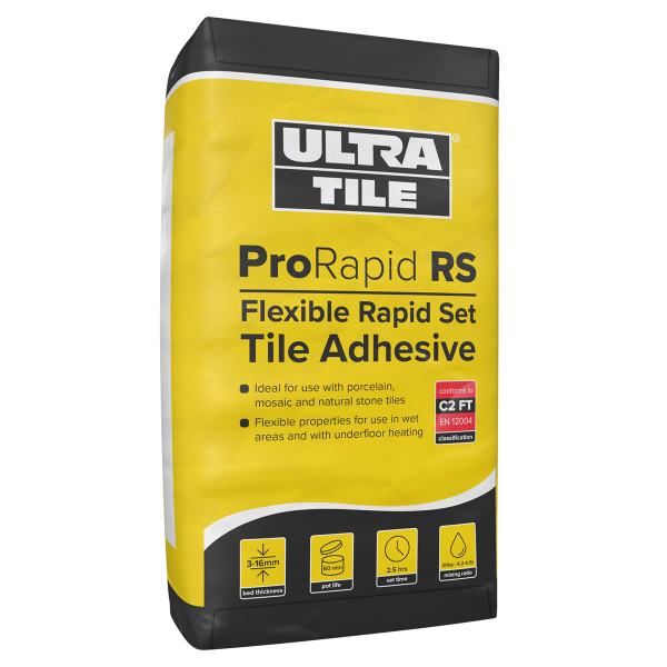 UltraTile ProRapid RS Flex Rapid Set Tile Adhesive - Grey (20 kg)