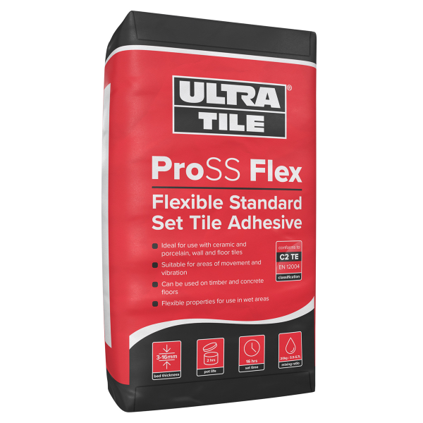 UltraTile ProSS Flex Standard Set Tile Adhesive - White (20 kg)