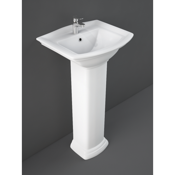 RAK Washington 560mm Basin & Pedestal (1 Tap Hole)