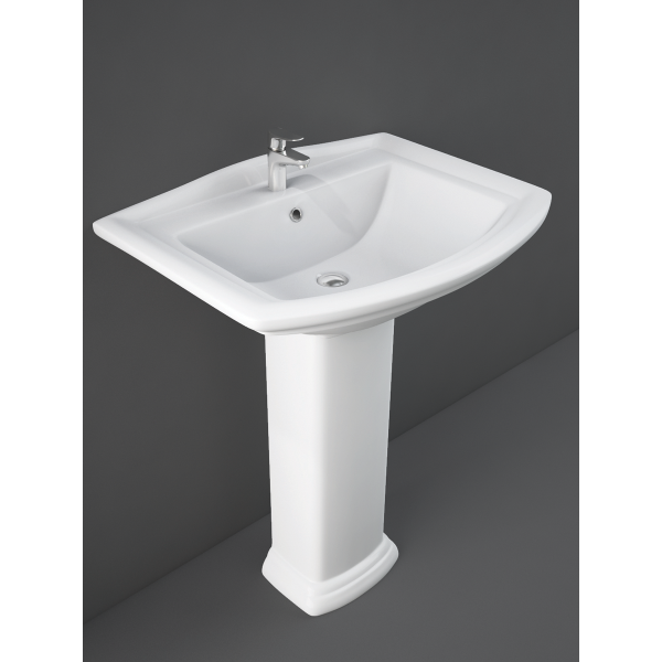 RAK Washington 650mm Basin & Pedestal (1 Tap Hole)